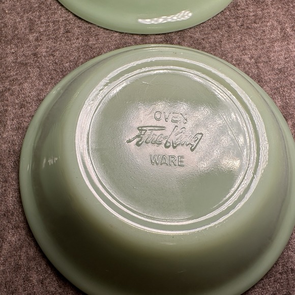 JADEITE Fire King Anchor Hocking 4 1/2" BERRY BOWL Excellent‎ Lot Of 4 - Picture 5 of 13